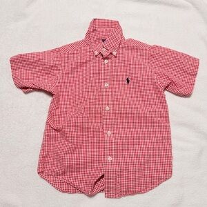 Kids Red Checkered Shirt
